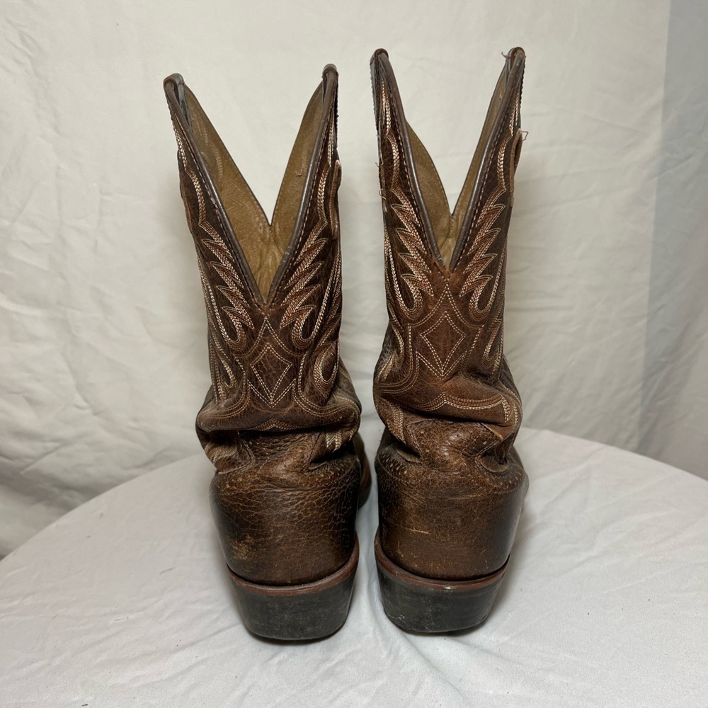 Ariat Men's Heritage Roughstock Oiled Brown Rowdy Square Toe Buckaroo Boots - 12 - Picture 3 of 9